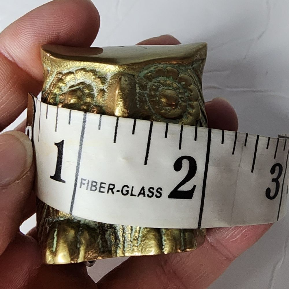 Vintage Leonard Brass OWL Figurine with Aged Patina mid century 1950s Korea - Picture 4 of 4